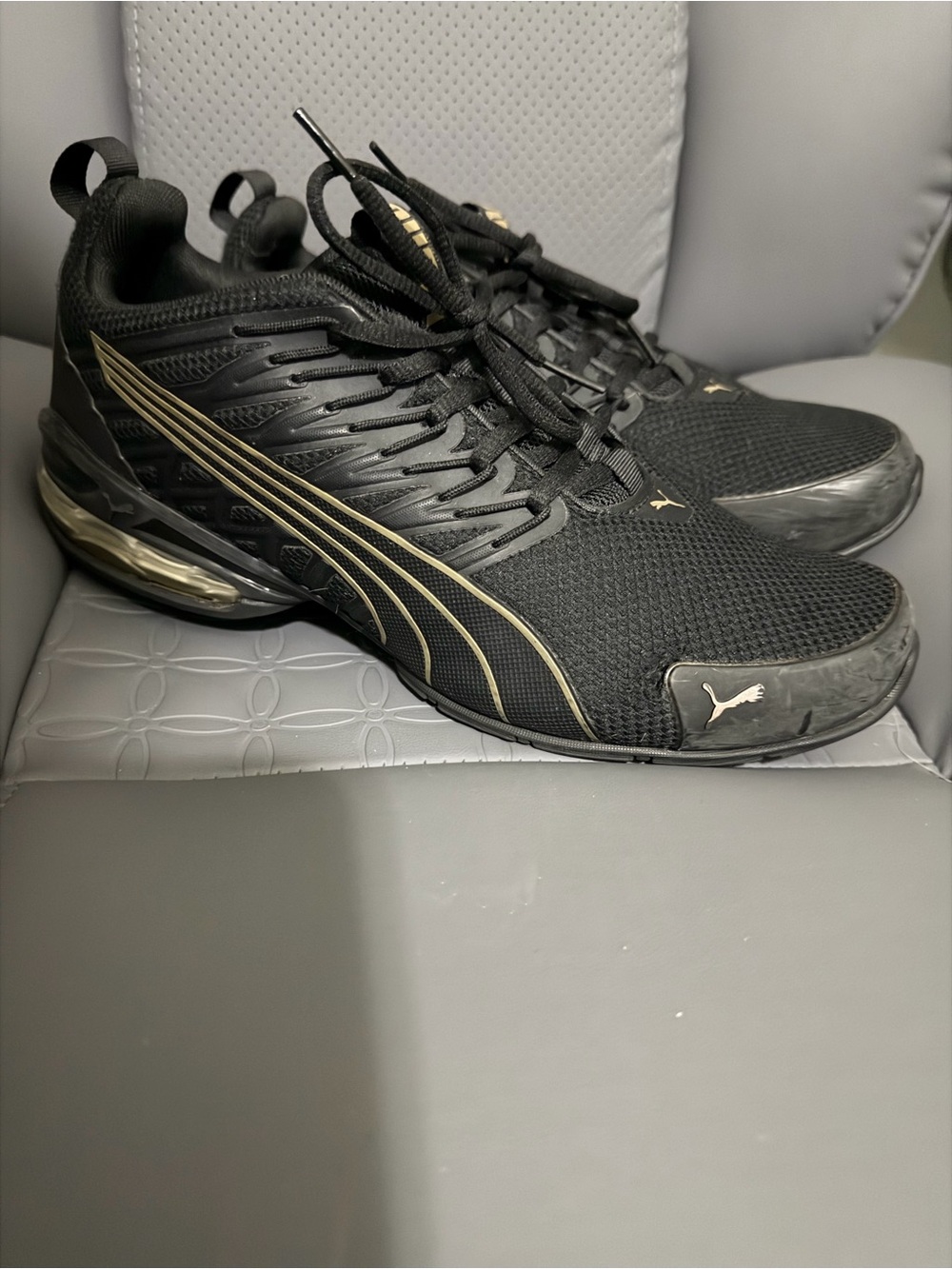 Puma Voltaic Evo Women’s Size 10.5 Gold and Black Sneakers